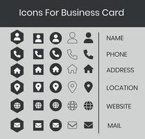 Contact info icon For Business Card vector