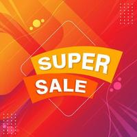 Colorful background discount sale promotion  in social media post template vector