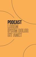 diseño de carteles de podcasts vector