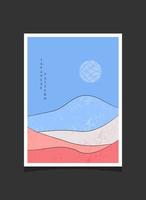 Abstract mountain painting, Abstract background, Premium Vector