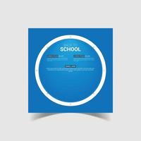 Back to school social media post design vector