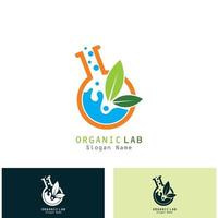 Green Lab Logo Design Concept Creative Lab with leaf vector