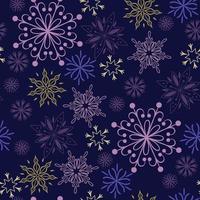 Christmas seamless pattern with snowflakes. Vector graphics.