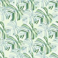 Monstera leaf tropical seamless pattern. palm leaves endless background. Botanical wallpaper. vector