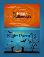 Flat design halloween background vector