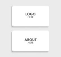 Business Card Blank White Mockup Round Corner Corporate Identity Template vector