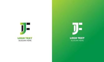 F and J Logo abstract with modern style vector