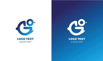 GO Letter Logo Design with Creative Modern Trendy Typography. vector