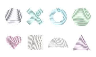 Shapes vector digital print abstract pattern, fingerprint design