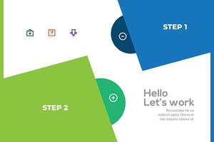 Business Concept With 2 Options or Steps vector