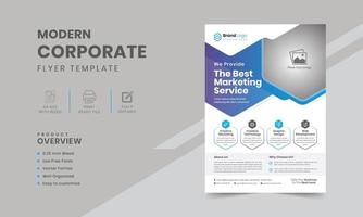 Corporate business flyer design with a4 size editable flyer template vector