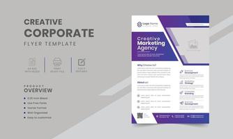 Corporate business flyer design with a4 size editable flyer template vector