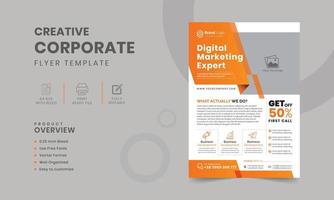 Corporate business flyer design with a4 size editable flyer template vector