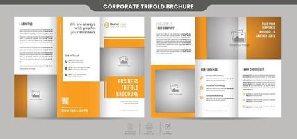 Modern and Creative Business Trifold Brochure Template vector