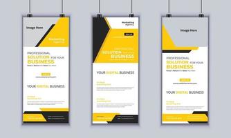 Corporate Business Roll up Banner Design, Multipurpose Roll Up Banner Standee Design, Vector Banner Template, Corporate Identity Print Template