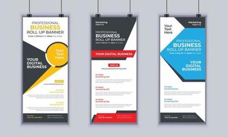 Corporate Business Roll up Banner Design, Multipurpose Roll Up Banner Standee Design, Vector Banner Template, Corporate Identity Print Template