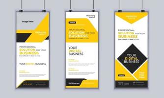 Corporate Business Roll up Banner Design, Multipurpose Roll Up Banner Standee Design, Vector Banner Template, Corporate Identity Print Template