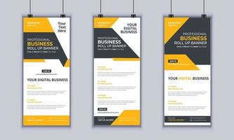 Corporate Business Roll up Banner Design, Multipurpose Roll Up Banner Standee Design, Vector Banner Template, Corporate Identity Print Template