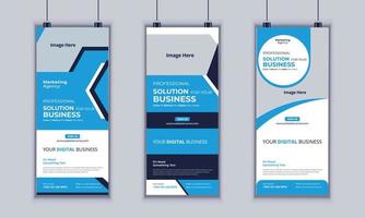 Corporate Business Roll up Banner Design, Multipurpose Roll Up Banner Standee Design, Vector Banner Template, Corporate Identity Print Template
