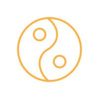 yin yang för japansk symbol design png