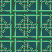 Abstract Green Celtic Knot Seamless Background vector