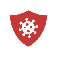 Corona virus icon design. Covid 19 warning illustration png