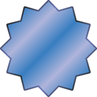 médaille vide de réalisation dégradé bleu png