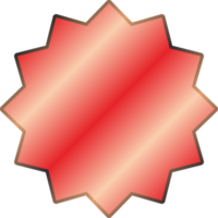 red gradient achievement empty medal png