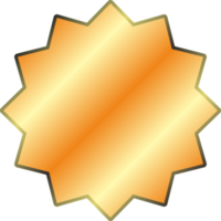 gold gradient achievement empty medal png