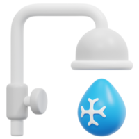 ilustración de icono de render 3d de agua fría png