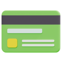 credit card 3d render icon illustration png