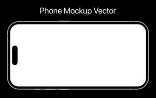 Phone pro mockup smartphone mobile vector illustration isolated on background with a blank screen