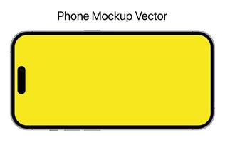 Phone pro mockup smartphone mobile vector illustration isolated on background with a blank screen