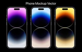 Phone pro mockup smartphone mobile vector illustration isolated on background with a blank screen