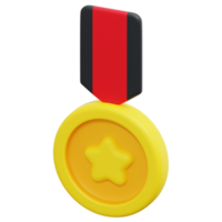 medal 3d render icon illustration png