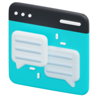 chat 3d render icon illustration png