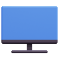 ilustración de icono de render 3d de televisión png