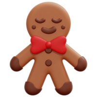 gingerbread 3d render icon illustration png