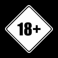 Icon Symbol for Eighteen Plus Age and Twenty One Plus Age. Vector Illustration