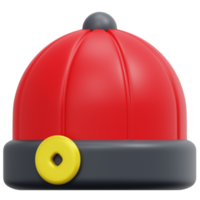 chinese hat 3d render icon illustration png