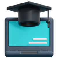 E-Learning 3D-Render-Icon-Illustration png