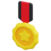 medal 3d render icon illustration png