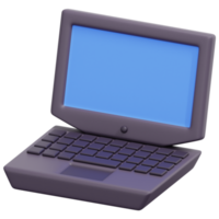 Ilustración de icono de procesamiento 3d de computadora portátil png