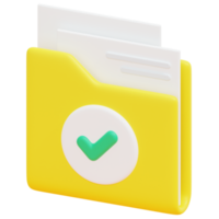 folder 3d render icon illustration png