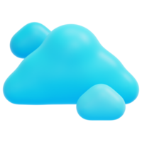 ilustração de ícone de renderização 3d em nuvem png