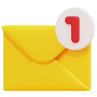 notification 3d render icon illustration png