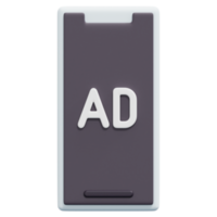 ilustración de icono de procesamiento 3d de marketing móvil png