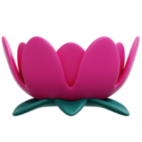 lotus 3d render icon illustration png