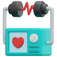 defibrillator 3d-render-symbol-illustration png