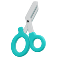 scissors 3d render icon illustration png